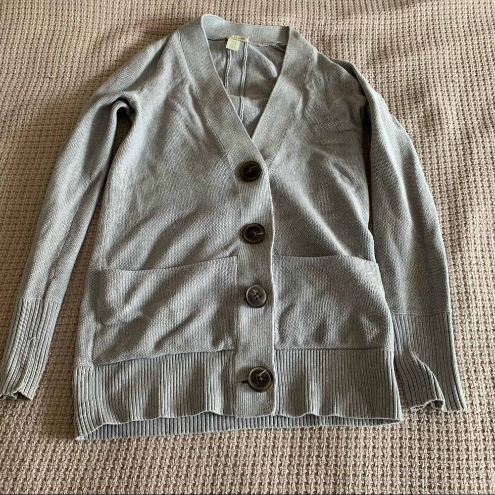 White + Warren button up sweater